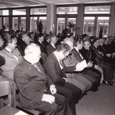 Einweihungsfeier mit Unterrichtsminister Sinowatz und LH Wallnöfer im Jahr 1981.